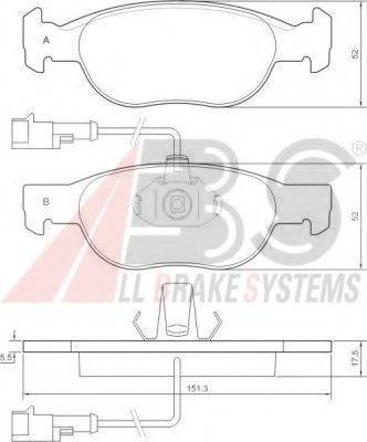 A.B.S. 36892 OE - Kit de plaquettes de frein, frein à disque cwaw.fr