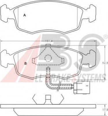 A.B.S. 36846 OE - Kit de plaquettes de frein, frein à disque cwaw.fr