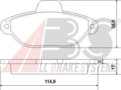 A.B.S. 36854 OE - Kit de plaquettes de frein, frein à disque cwaw.fr