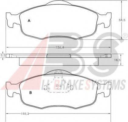 A.B.S. 36809 OE - Kit de plaquettes de frein, frein à disque cwaw.fr