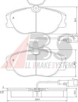 A.B.S. 36800 OE - Kit de plaquettes de frein, frein à disque cwaw.fr