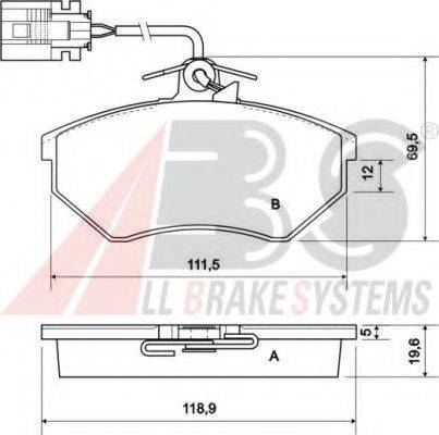 A.B.S. 36811 OE - Kit de plaquettes de frein, frein à disque cwaw.fr