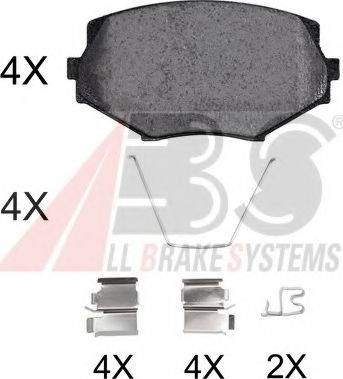 A.B.S. 36889 OE - Kit de plaquettes de frein, frein à disque cwaw.fr