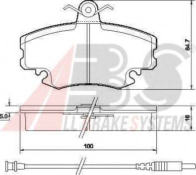 A.B.S. 36881 OE - Kit de plaquettes de frein, frein à disque cwaw.fr