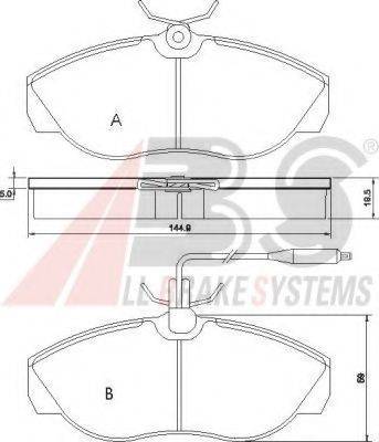 A.B.S. 36883 OE - Kit de plaquettes de frein, frein à disque cwaw.fr