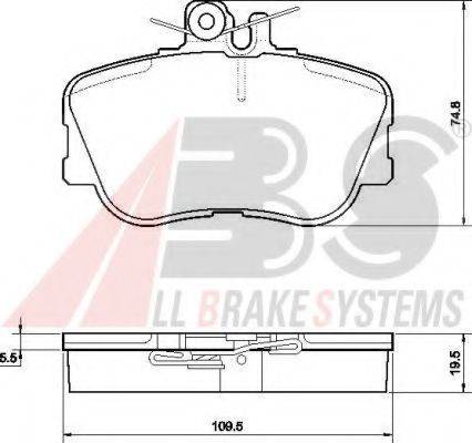 A.B.S. 36838 OE - Kit de plaquettes de frein, frein à disque cwaw.fr