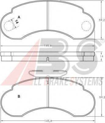 A.B.S. 36828 OE - Kit de plaquettes de frein, frein à disque cwaw.fr