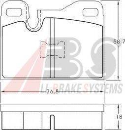 A.B.S. 36398 OE - Kit de plaquettes de frein, frein à disque cwaw.fr