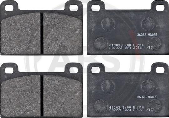 A.B.S. 36372 - Kit de plaquettes de frein, frein à disque cwaw.fr