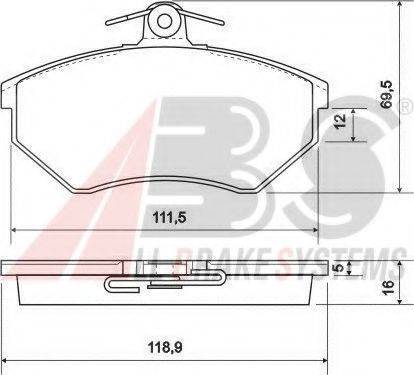 A.B.S. 36790 OE - Kit de plaquettes de frein, frein à disque cwaw.fr