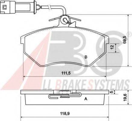 A.B.S. 36791 OE - Kit de plaquettes de frein, frein à disque cwaw.fr