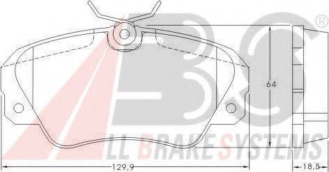 A.B.S. 36749 OE - Kit de plaquettes de frein, frein à disque cwaw.fr