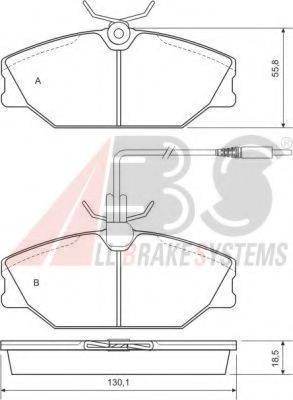 A.B.S. 36769 OE - Kit de plaquettes de frein, frein à disque cwaw.fr