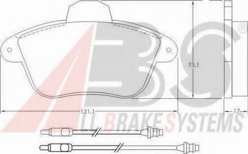 A.B.S. 36765 OE - Kit de plaquettes de frein, frein à disque cwaw.fr