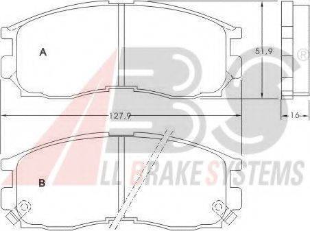 A.B.S. 36763 OE - Kit de plaquettes de frein, frein à disque cwaw.fr