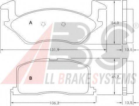 A.B.S. 36711 OE - Kit de plaquettes de frein, frein à disque cwaw.fr