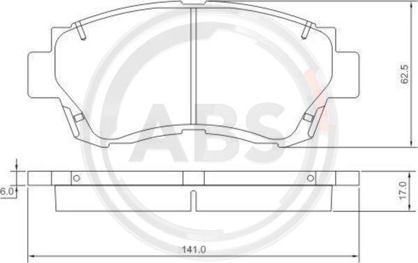 A.B.S. 36713 - Kit de plaquettes de frein, frein à disque cwaw.fr