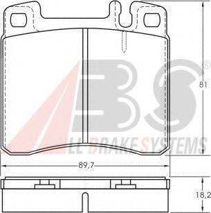 A.B.S. 36786 OE - Kit de plaquettes de frein, frein à disque cwaw.fr