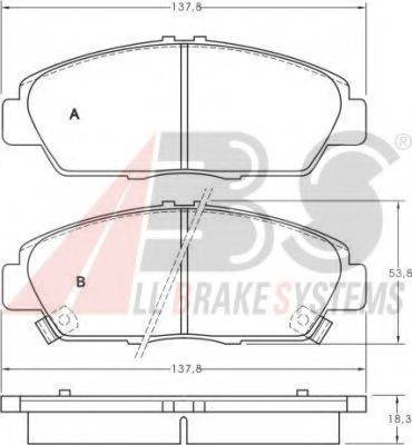 A.B.S. 36780 OE - Kit de plaquettes de frein, frein à disque cwaw.fr