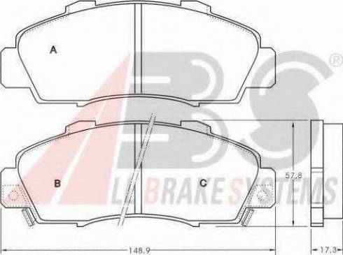 A.B.S. 36737 OE - Kit de plaquettes de frein, frein à disque cwaw.fr