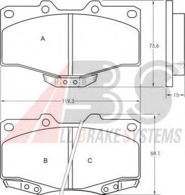 A.B.S. 36724 OE - Kit de plaquettes de frein, frein à disque cwaw.fr