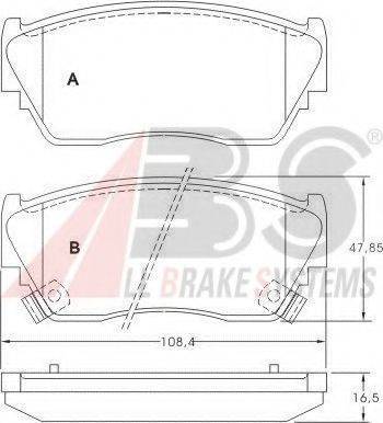 A.B.S. 36728 OE - Kit de plaquettes de frein, frein à disque cwaw.fr