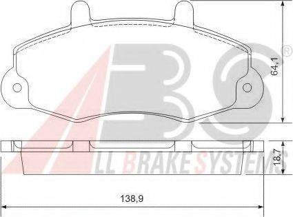 A.B.S. 36775 OE - Kit de plaquettes de frein, frein à disque cwaw.fr