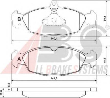 A.B.S. 36771 OE - Kit de plaquettes de frein, frein à disque cwaw.fr