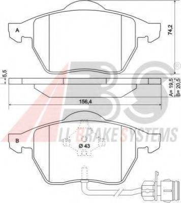 A.B.S. 36773 OE - Kit de plaquettes de frein, frein à disque cwaw.fr