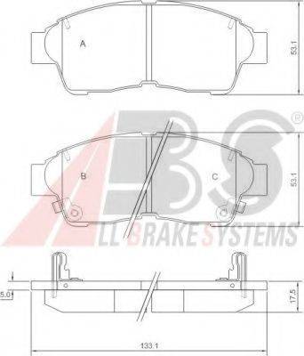 A.B.S. 36777 OE - Kit de plaquettes de frein, frein à disque cwaw.fr