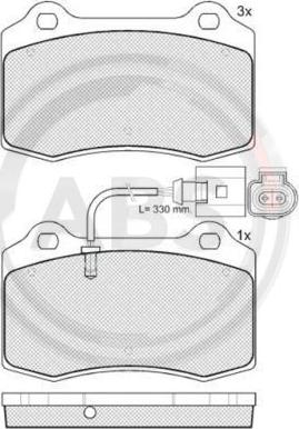 A.B.S. 38592 - Kit de plaquettes de frein, frein à disque cwaw.fr