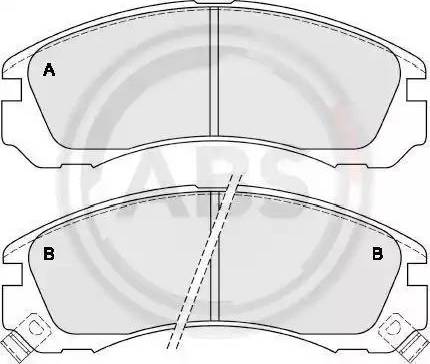 A.B.S. 38530 - Kit de plaquettes de frein, frein à disque cwaw.fr