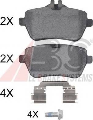 A.B.S. 37946 OE - Kit de plaquettes de frein, frein à disque cwaw.fr