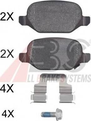 A.B.S. 37968 OE - Kit de plaquettes de frein, frein à disque cwaw.fr