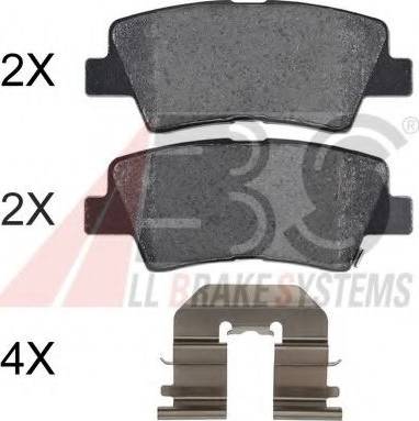 A.B.S. 37914 OE - Kit de plaquettes de frein, frein à disque cwaw.fr