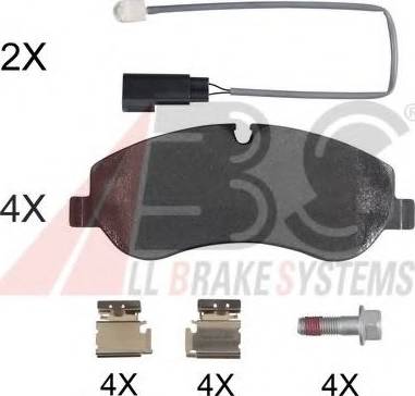 A.B.S. 37980 OE - Kit de plaquettes de frein, frein à disque cwaw.fr