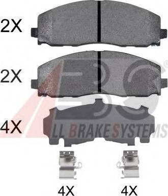 A.B.S. 37936 OE - Kit de plaquettes de frein, frein à disque cwaw.fr