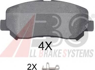 A.B.S. 37929 OE - Kit de plaquettes de frein, frein à disque cwaw.fr