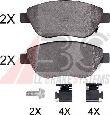 A.B.S. 37970 OE - Kit de plaquettes de frein, frein à disque cwaw.fr