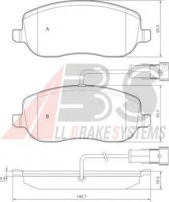 A.B.S. 37495 OE - Kit de plaquettes de frein, frein à disque cwaw.fr