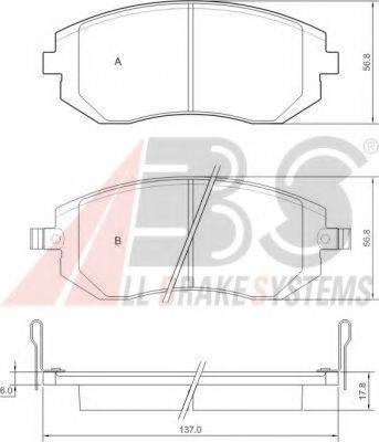 A.B.S. 37446 OE - Kit de plaquettes de frein, frein à disque cwaw.fr