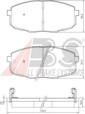 A.B.S. 37442 OE - Kit de plaquettes de frein, frein à disque cwaw.fr