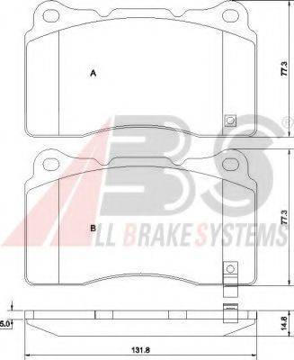 A.B.S. 37447 OE - Kit de plaquettes de frein, frein à disque cwaw.fr