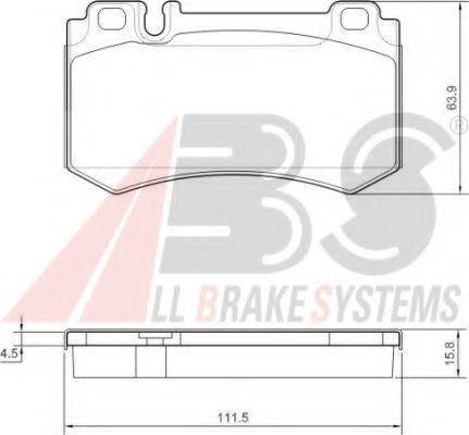 A.B.S. 37454 OE - Kit de plaquettes de frein, frein à disque cwaw.fr