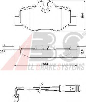 A.B.S. 37450 OE - Kit de plaquettes de frein, frein à disque cwaw.fr