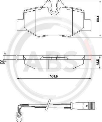 A.B.S. 37450 - Kit de plaquettes de frein, frein à disque cwaw.fr