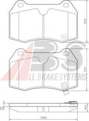 A.B.S. 37451 OE - Kit de plaquettes de frein, frein à disque cwaw.fr