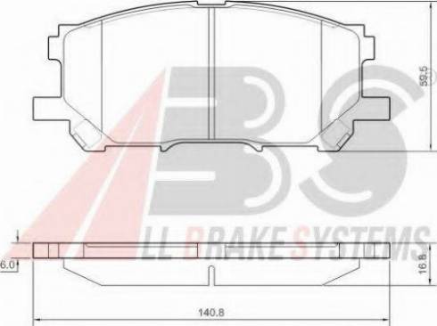 A.B.S. 37458 OE - Kit de plaquettes de frein, frein à disque cwaw.fr