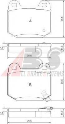 A.B.S. 37452 OE - Kit de plaquettes de frein, frein à disque cwaw.fr