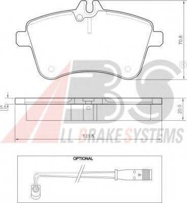 A.B.S. 37457 OE - Kit de plaquettes de frein, frein à disque cwaw.fr